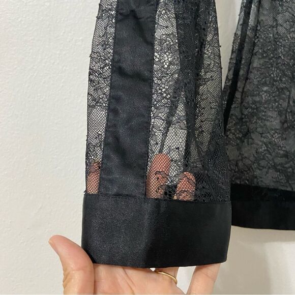 Victoria's Secret M Pants Black Lace Mesh Lightweight Layering Fairycore Grunge - Picture 7 of 10